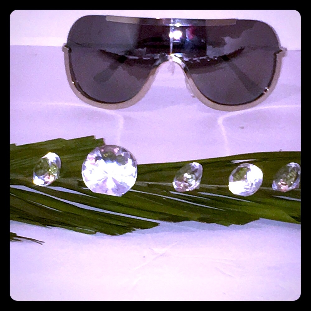 Black Silver Rimmed Sunglasses!!!